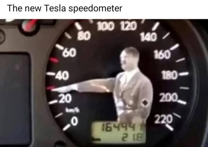 The new Tesla speedometer