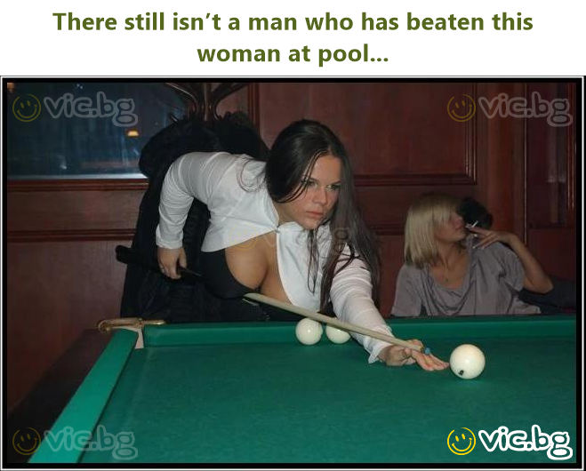 There still isn’t a man who has beaten this woman at pool...