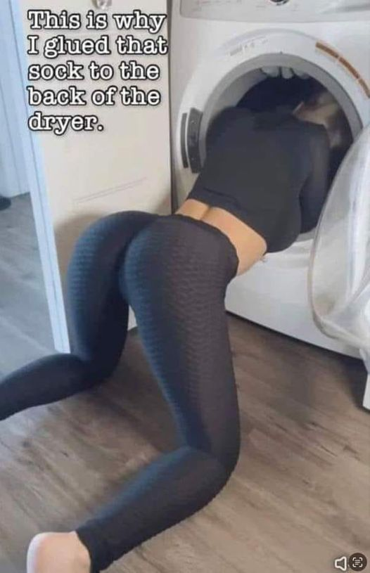 This is why I glued that sock to the back of the dryer.