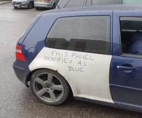 this panel Identifies as blue
