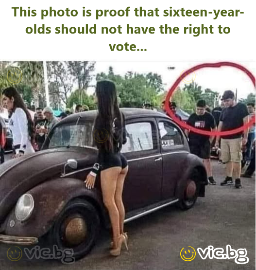 This photo is proof that sixteen-year-olds should not have the right to vote...