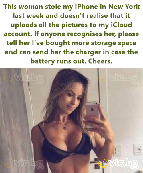 This woman stole my iPhone in New York last week and doesn’t realise that it uploads all the pictures to my iCloud account. If anyone recognises her, please tell her I’ve bought more storage space and...