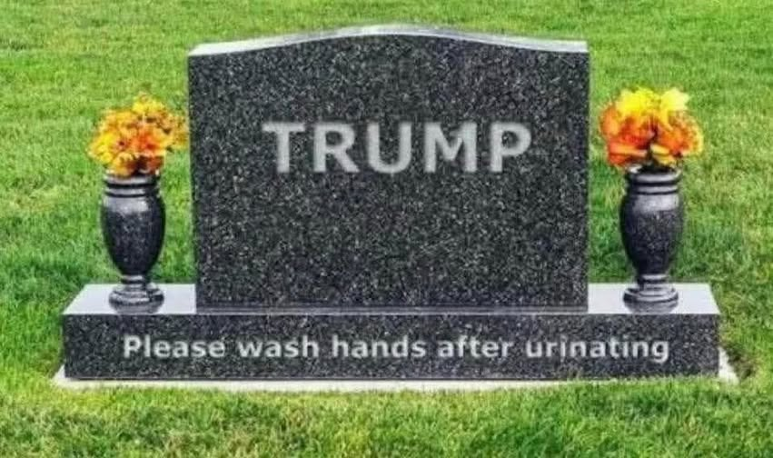 TRUMP: Please wash hands after urinating