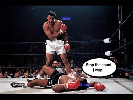 Trump: Stop the count. I won!