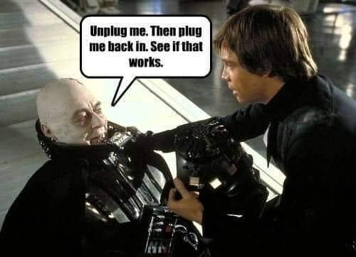 Unplug me. Then plug me back in. See if that works.