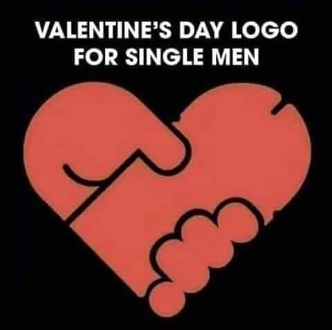 Valentine's day logo for single men