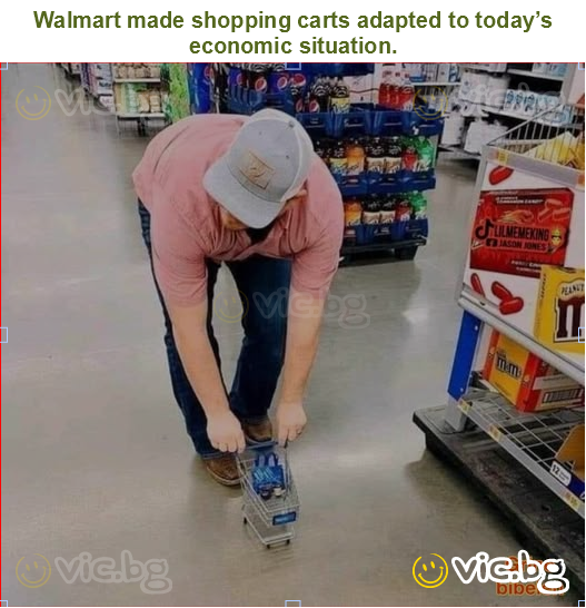 Walmart made shopping carts adapted to today’s economic situation.