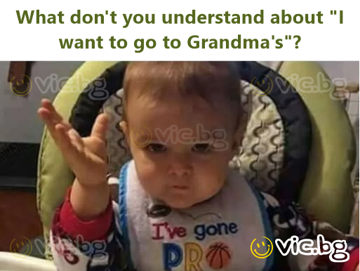 What don't you understand about "I want to go to Grandma's"?