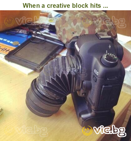 When a creative block hits ...