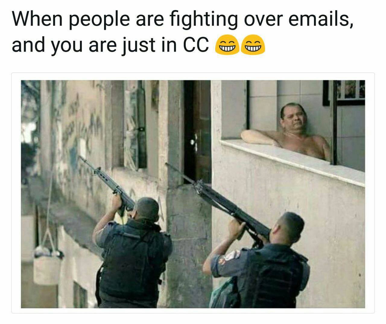 When people are fighting over emails and you are just in CC