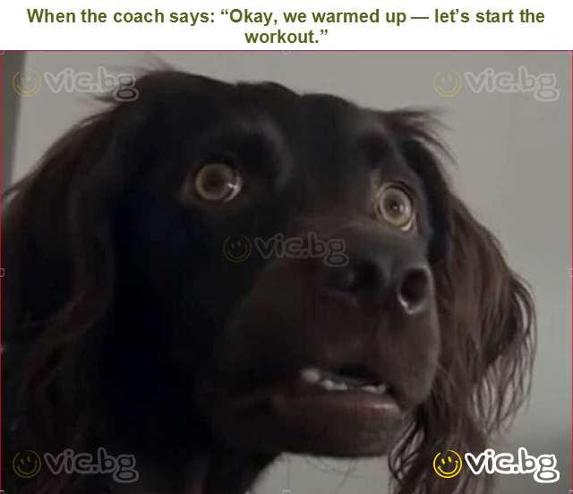 When the coach says: “Okay, we warmed up — let’s start the workout.”