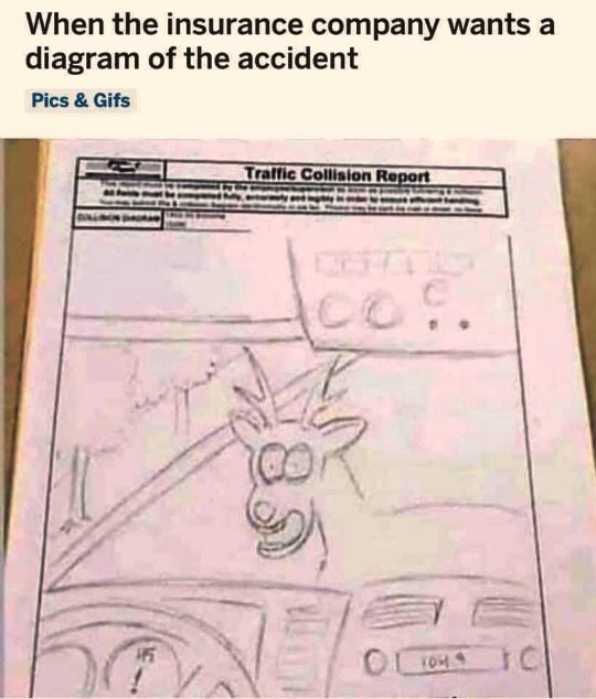 When the insurance company wants a diagram of the accident 