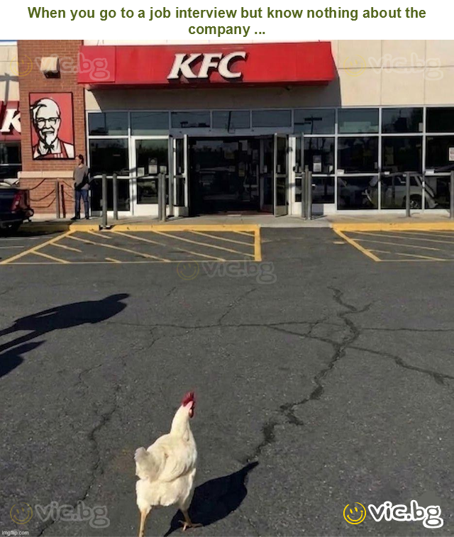 When you go to a job interview but know nothing about the company ...