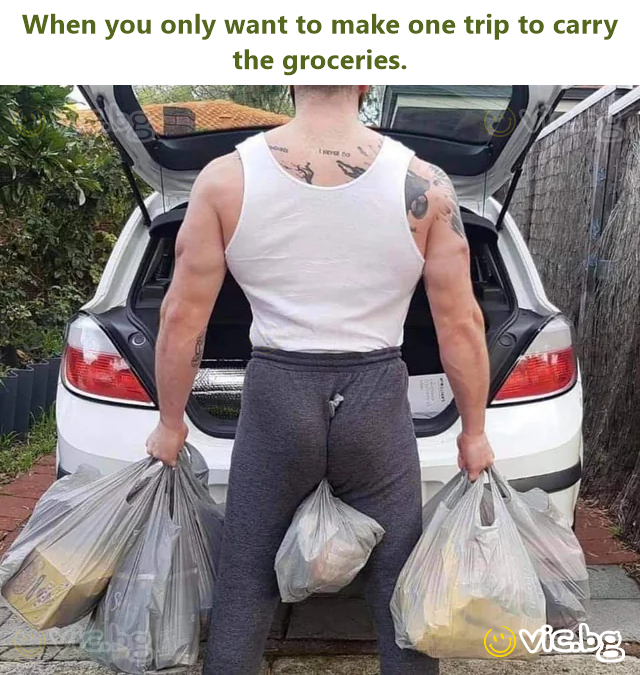 When you only want to make one trip to carry the groceries.