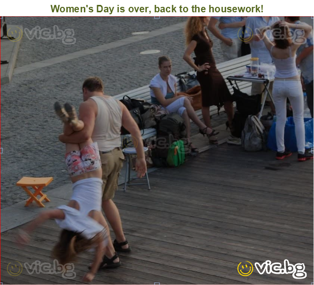 Women's Day is over, back to the housework!