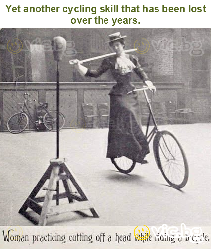 Yet another cycling skill that has been lost over the years.