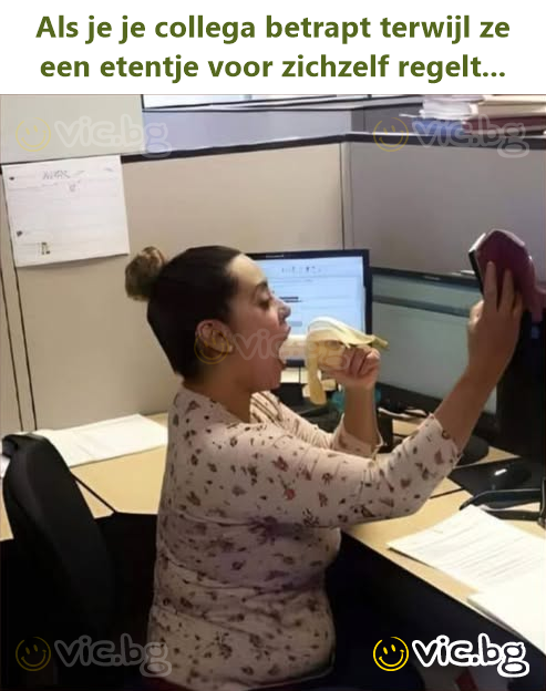 Als je je collega betrapt terwijl ze een etentje voor zichzelf regelt...
