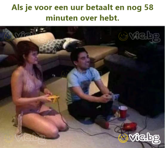 Als je voor een uur betaalt en nog 58 minuten over hebt.