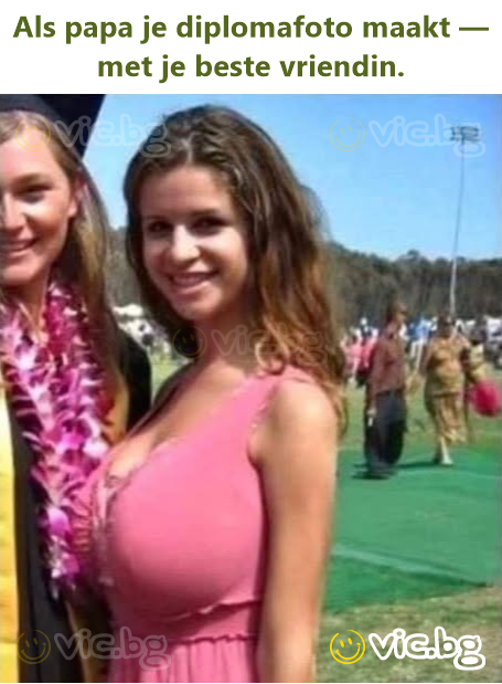 Als papa je diplomafoto maakt — met je beste vriendin.
