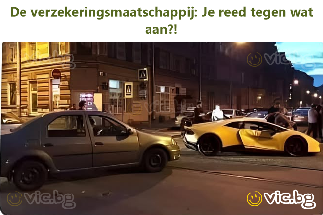 De verzekeringsmaatschappij: Je reed tegen wat aan?!