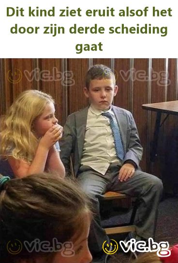Dit kind ziet eruit alsof het door zijn derde scheiding gaat