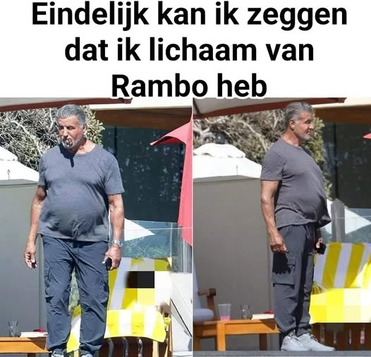 Eindelijk kan ik zeggen dat ik lichaam van Rambo heb