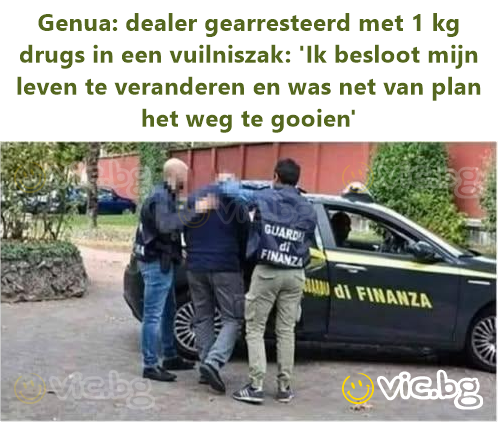 Genua: dealer gearresteerd met 1 kg drugs in een vuilniszak: 'Ik besloot mijn leven te veranderen en was net van plan het weg te gooien'