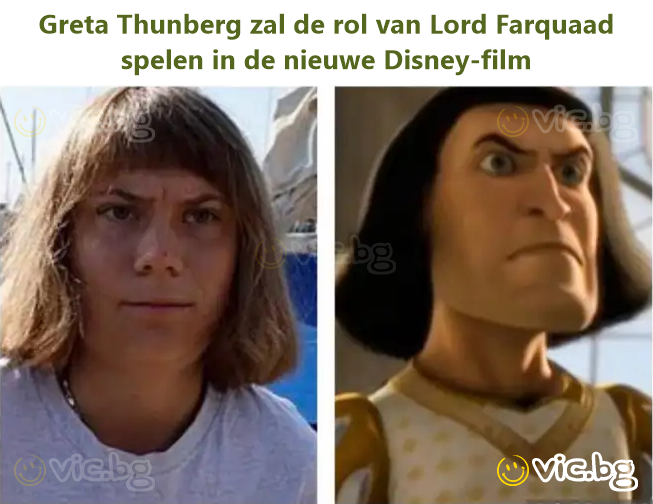 Greta Thunberg zal de rol van Lord Farquaad spelen in de nieuwe Disney-film