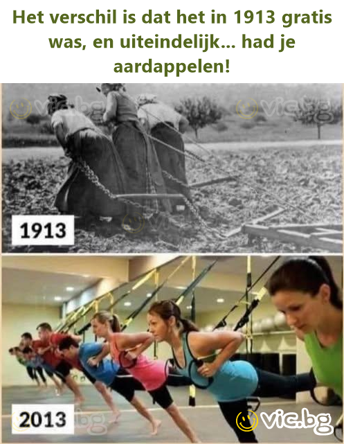 Het verschil is dat het in 1913 gratis was, en uiteindelijk... had je aardappelen!