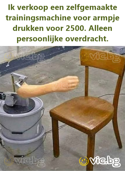Ik verkoop een zelfgemaakte trainingsmachine voor armpje drukken voor 2500. Alleen persoonlijke overdracht.