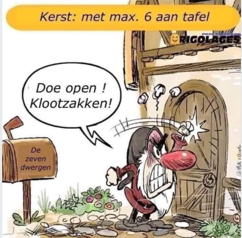 Kerst: met max. 6 aan tafel ' Doe open ! Klootzakken!