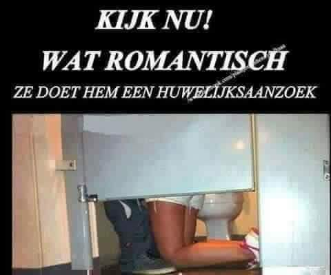 Kijk nu! Wat romantisch ze doet hem een huwelijksaanzoek