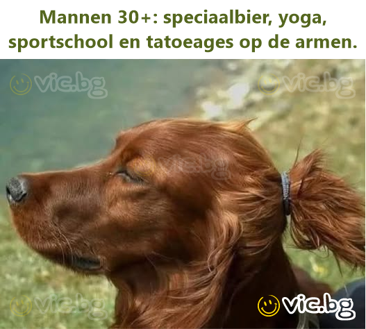 Mannen 30+: speciaalbier, yoga, sportschool en tatoeages op de armen.
