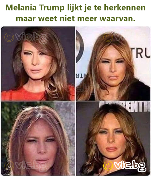 Melania Trump lijkt je te herkennen maar weet niet meer waarvan.