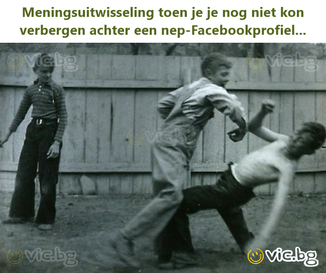 Meningsuitwisseling toen je je nog niet kon verbergen achter een nep-Facebookprofiel...