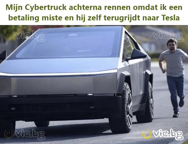 Mijn Cybertruck achterna rennen omdat ik een betaling miste en hij zelf terugrijdt naar Tesla