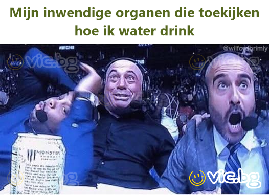 Mijn inwendige organen die toekijken hoe ik water drink