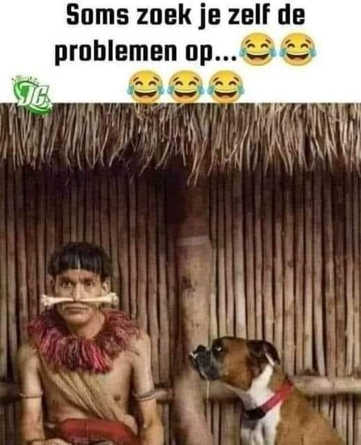 Soms zoek je zelf de problemen op.