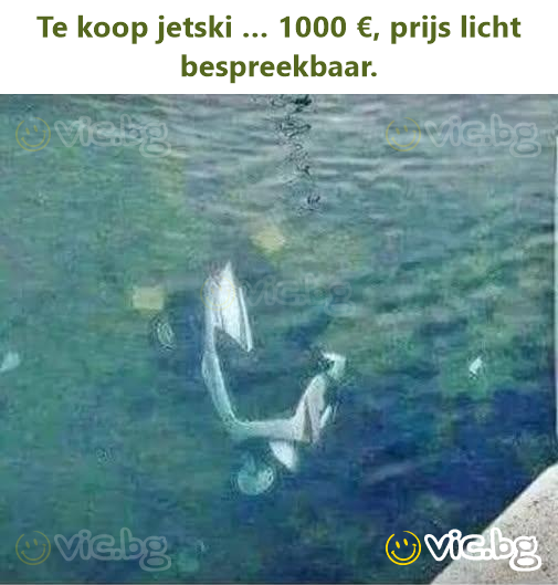 Te koop jetski … 1000 €, prijs licht bespreekbaar.