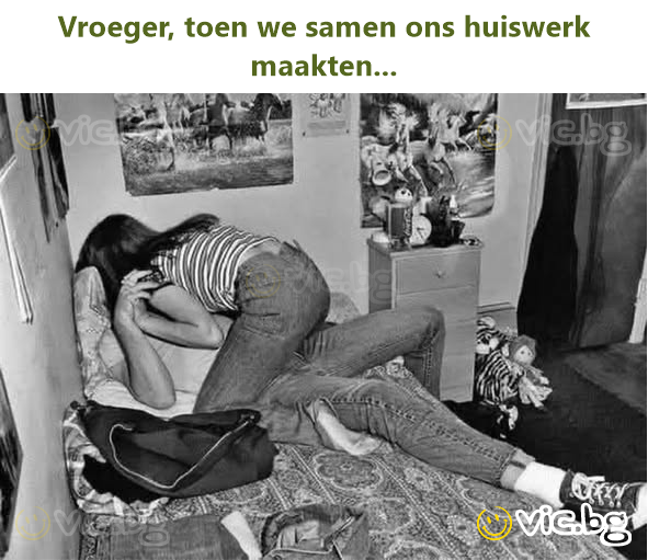 Vroeger, toen we samen ons huiswerk maakten...