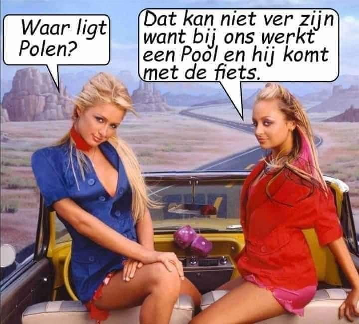 Waar ligt Polen Dat kan niet ver zijn want bij ons werkt een Pool en hij komt me de fiets