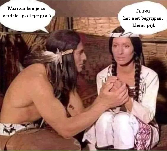 Waarom ben je zo verdrietig, diepe grot? Je zou het niet begrijpen, kleine pijl.