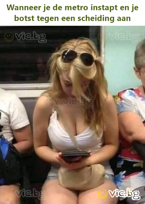 Wanneer je de metro instapt en je botst tegen een scheiding aan