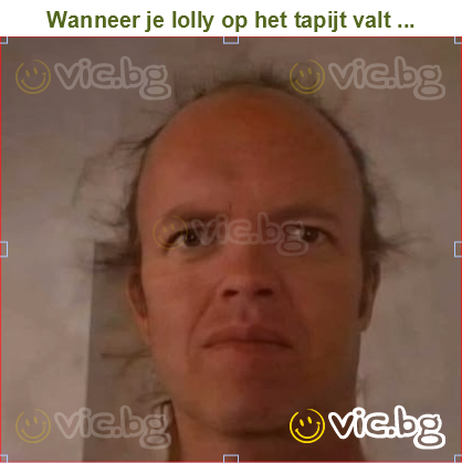Wanneer je lolly op het tapijt valt ...