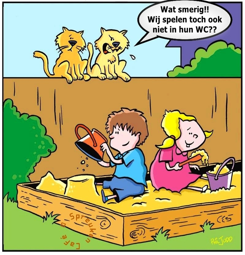 Wat smerig!! Wij spelen toch ook niet in hun WC??