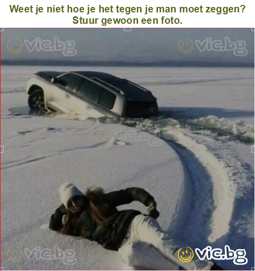 Weet je niet hoe je het tegen je man moet zeggen? Stuur gewoon een foto.