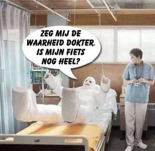 Zeg mij de waarheid dokter. Is mijn fiets Nog heel