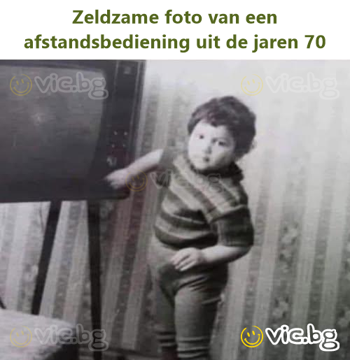 Zeldzame foto van een afstandsbediening uit de jaren 70