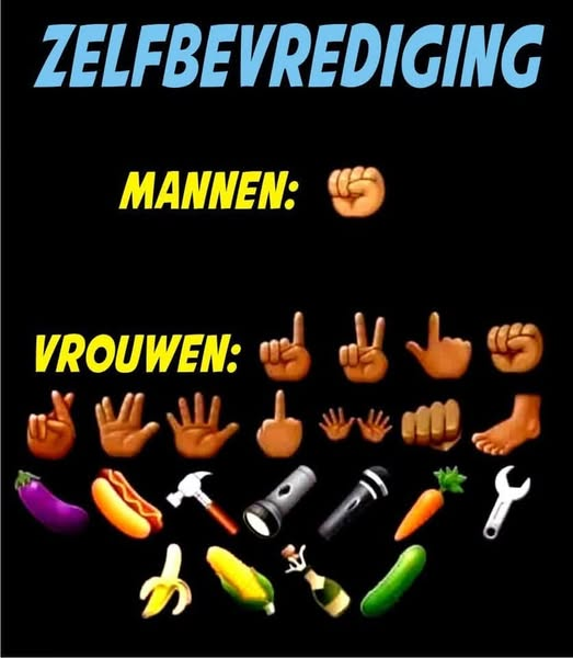 Zelfbevrediging: mannen: Vrouwen: