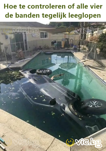 Ное te controleren of alle vier de banden tegelijk leeglopen